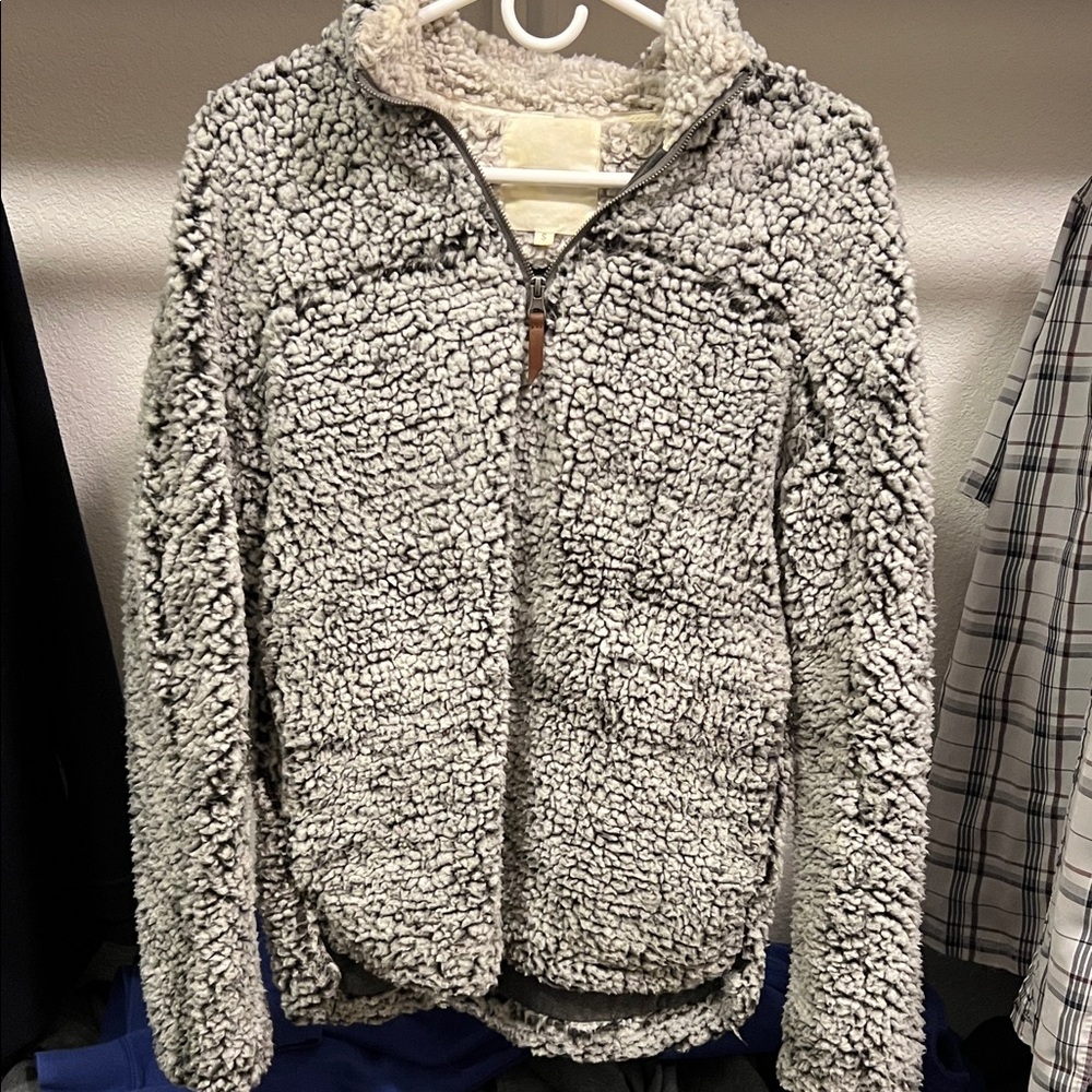 Thread & Supply Teddy Jacket - Cream and Gray